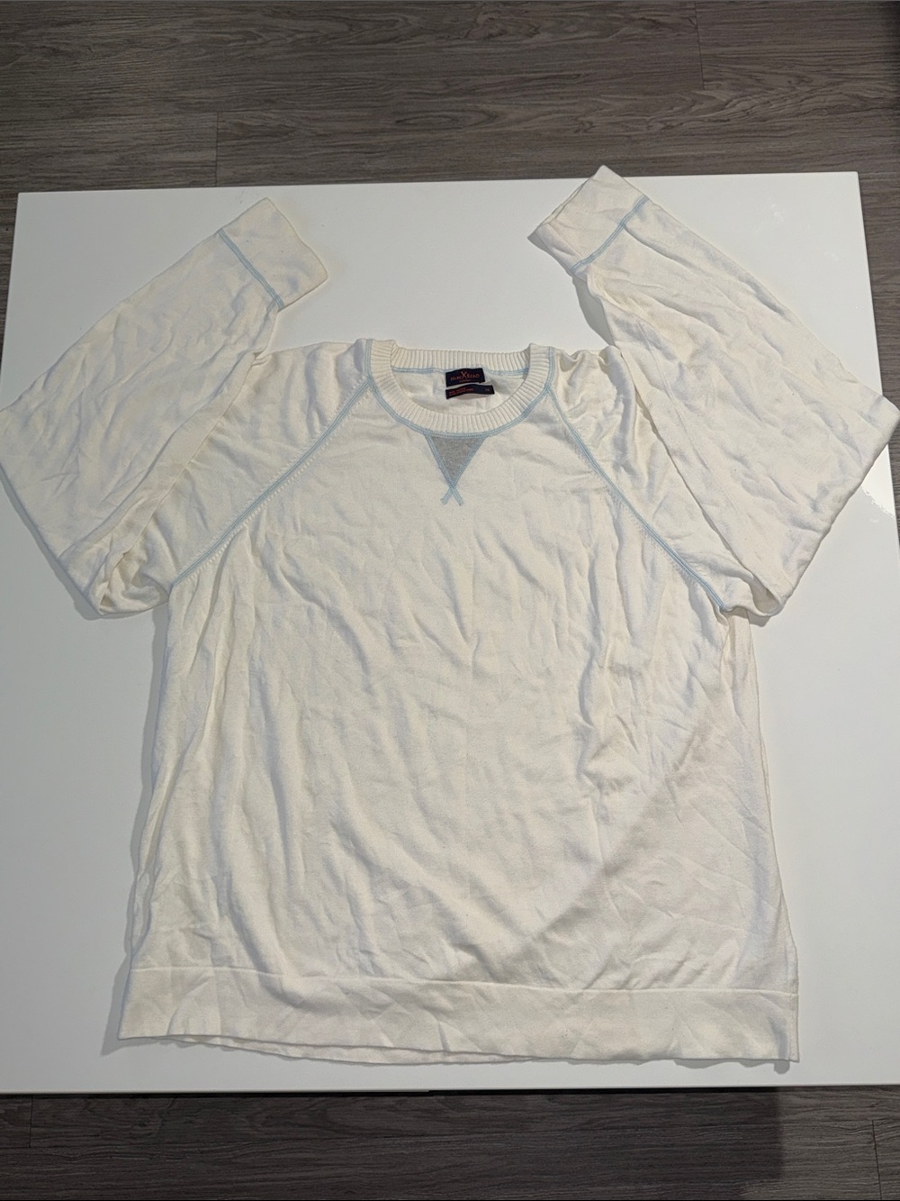Marc Ecko Cut & Sew Sweatshirt Pull Over Heather Cream Crew Neck Size XXL
